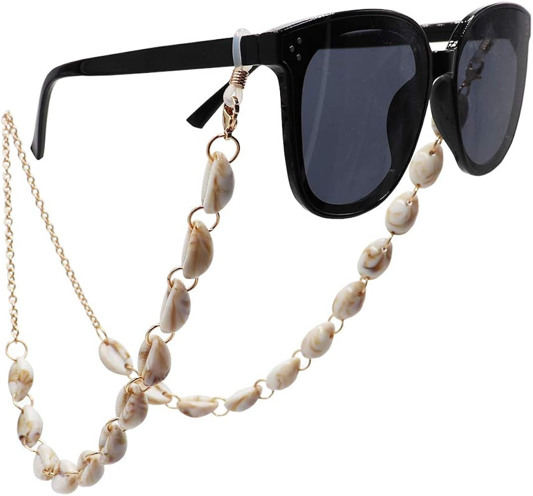 ADDJ Eyeglasses Chains Eyewear Strap Sunglasses Holder Reading Glasses Retainer Lanyard Cowrie Sh... | Amazon (US)