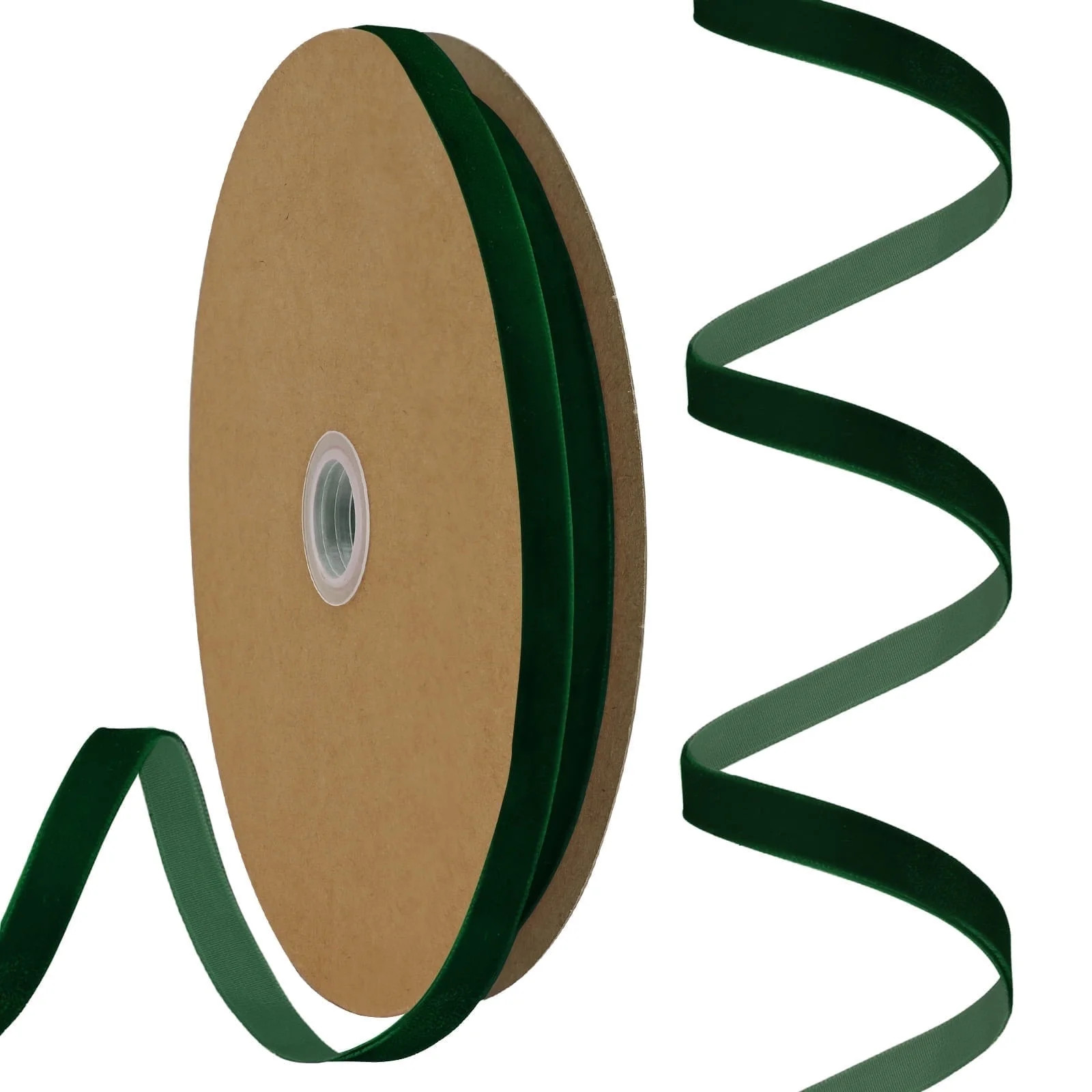 Darkgreen Velvet Ribbon 3/8 Inch X 25 Yards Fabric Christmas Ribbon for Gift Wrapping Wreath Deco... | Walmart (US)