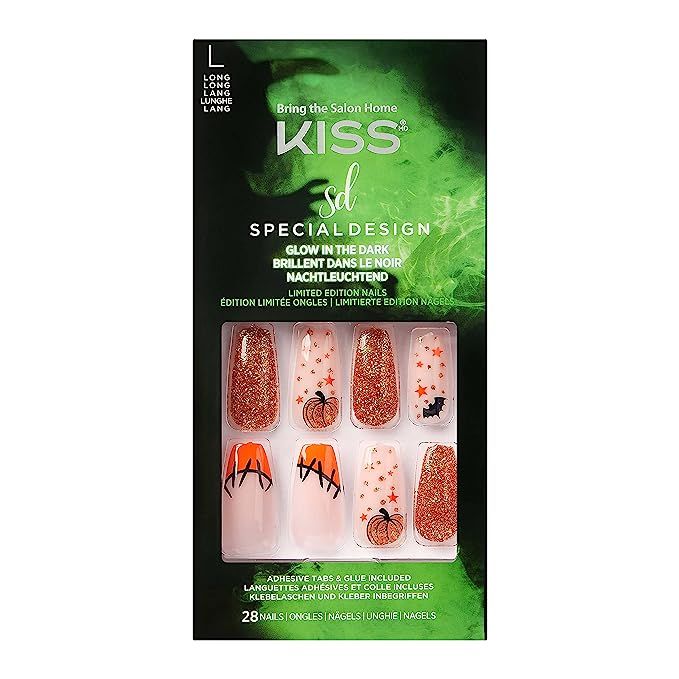 Kiss Halloween Special Design Nails - Follow U, Long Length, Coffin Shape, 28 Fake Nails | Amazon (US)