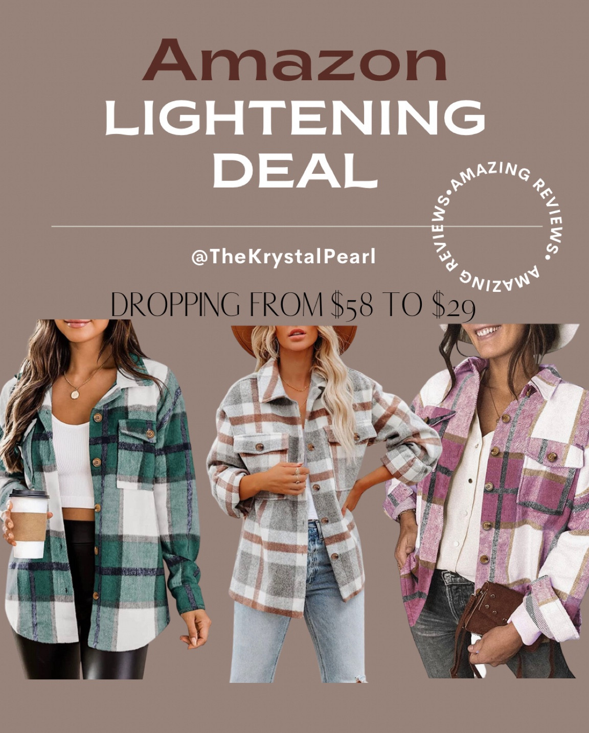 Amazon Lightening Deal on highly rated Shackets! Dropping from $58 to $29!! 

#LTKsalealert #LTKSeasonal #LTKunder50