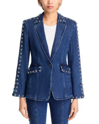 Cinq à Sept Studded Denim Milly Blazer  | Bloomingdale's Women | Bloomingdale's (US)
