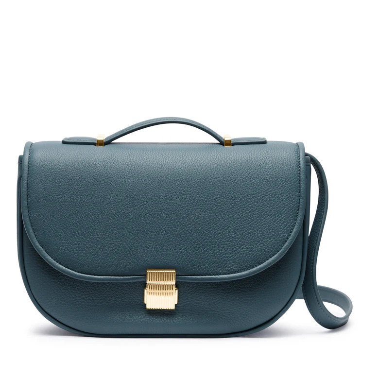 Katy Small Saddle Crossbody | Full grain leather Black Onyx | Leatherology