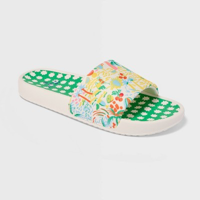 Adult Vacation/Star Geo Slide Sandals Yellow/Green - Roller Rabbit x Target 9-10 | Target