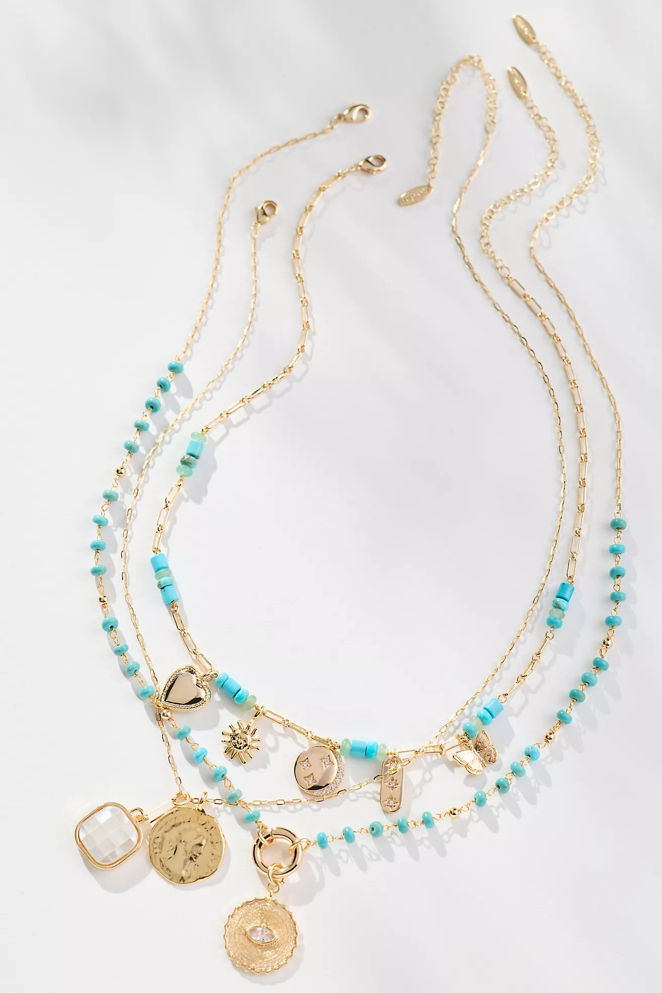 Shades of Sea Layered Necklaces: Charm Edition | Anthropologie (US)
