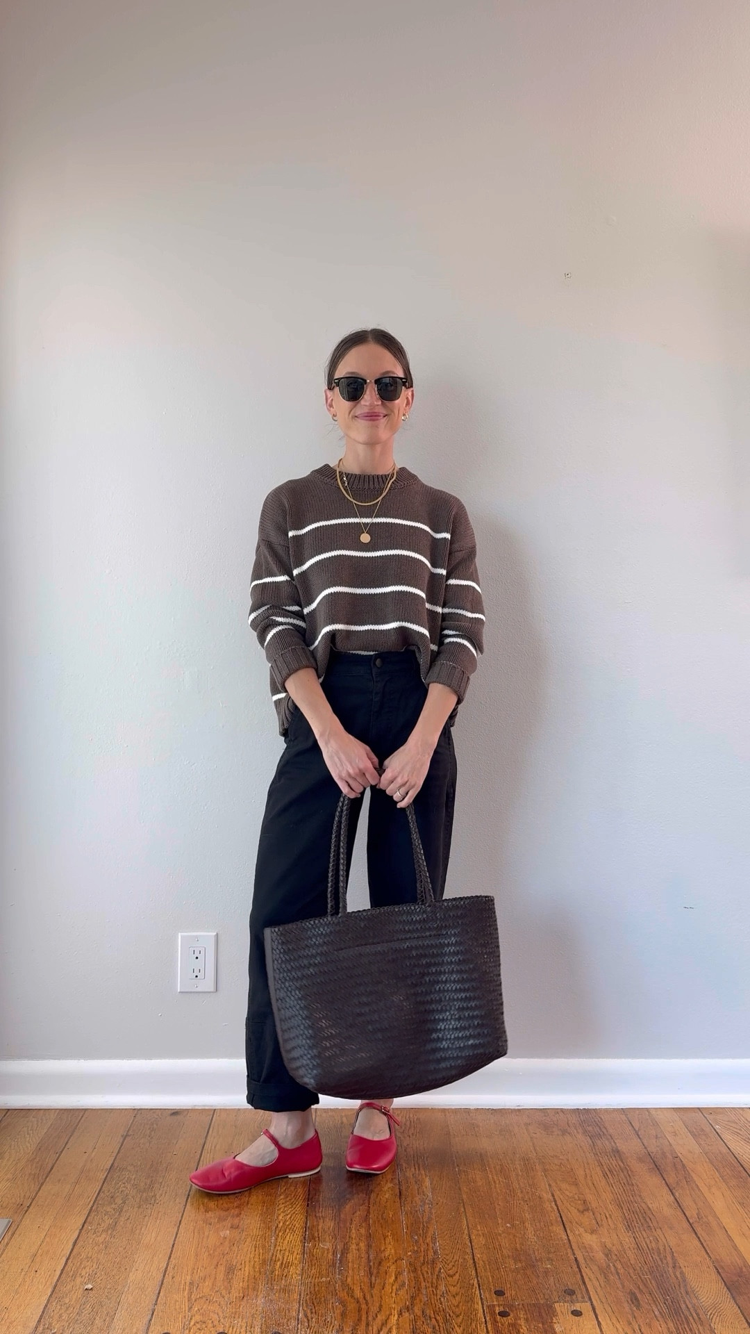 Fall Capsule: Day Twenty-Three 🍂

Quince sweater, XS, TTS. Everlane pants, 00, I sized down. Frēda Salvador flats, TTS, STITCHANDSALT15 for 15% off your first purchase. Madewell bag. Quince sunglasses. Mila Coin Necklace from Sheena Marshall Jewelry, STITCHANDSALT for $10 off. Makena Hoops and Herringbone Necklace from Sela Designs, ASHLEYROHR10 for 10% off  

#LTKSeasonal #LTKOver40 #LTKStyleTip