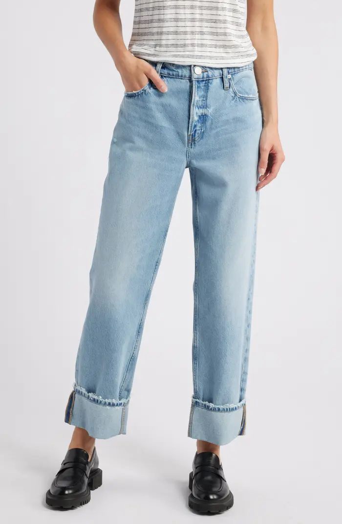 FRAME The Slouchy Cuffed Wide Leg Jeans | Nordstrom | Nordstrom