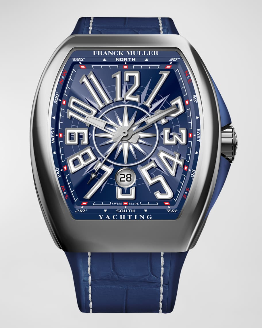 Franck Muller Men's Stainless Steel Vanguard Yacht Watch with Compass, Blue | Neiman Marcus