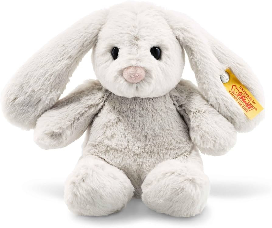 Steiff Hoppie Hase 18 cm hellgrau, Plüschtier Hase mit Schlappohren, Soft Cuddly Friends, flausc... | Amazon (DE)
