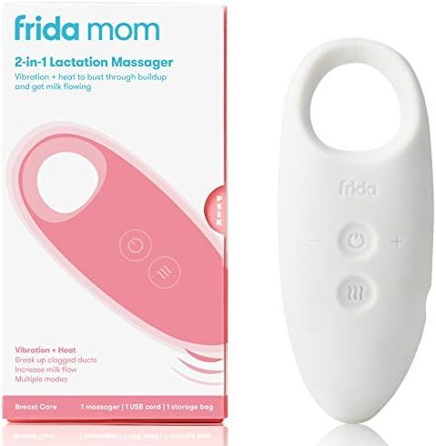 Frida Mom 2-in-1 Lactation Massager - Multiple Modes of Heat + Vibration for Clogged Milk Ducts, ... | Amazon (US)