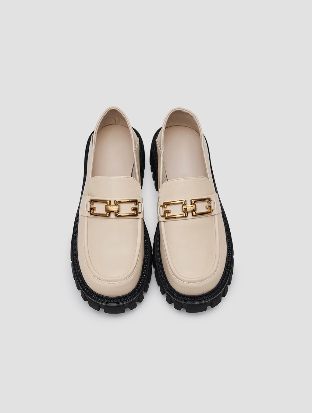 Leather Loafers With Chain | Lattelierstore