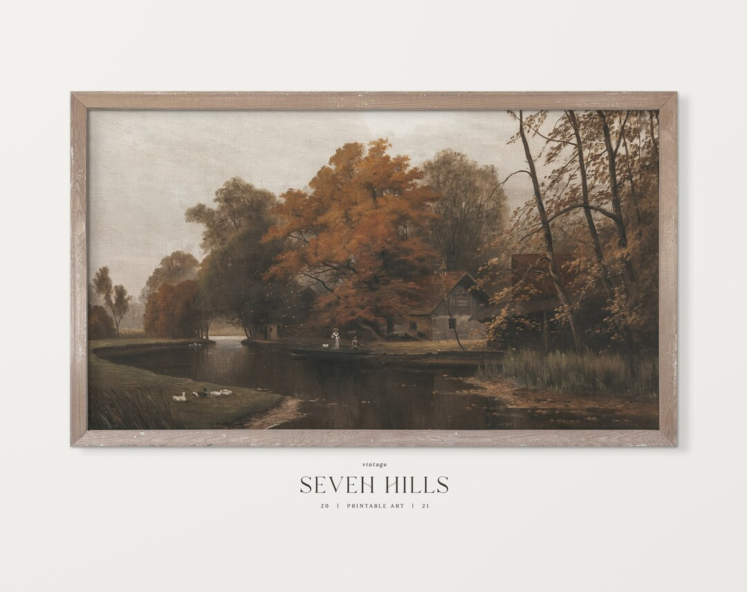 Fall Samsung Frame Tv Art, Autumn Vintage Oil Painting Digital Download Art TV8 - Etsy | Etsy (US)