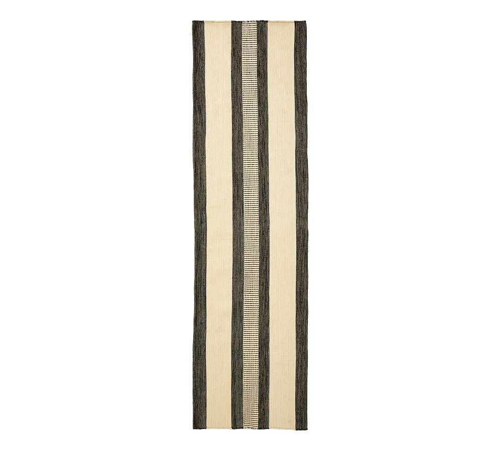 Saxton Striped Synthetic Rug with Anti Slip Backing | Pottery Barn (US)