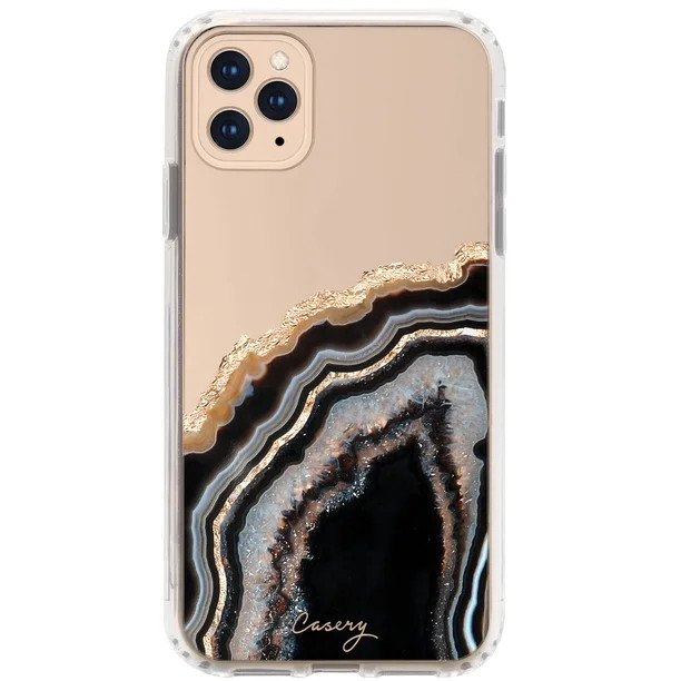 Casery 11PROMH-0402 Agate Case For iPhone 11 Pro Max (Black And Gold) | Walmart (US)