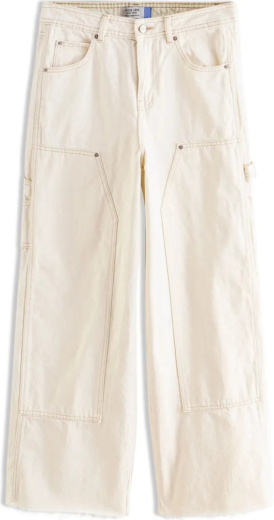 Raw Hem Wide Leg Carpenter Jeans | Nordstrom