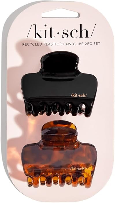 Kitsch Medium Claw Clips for Women - Strong Hold & Stylish Glossy Puffy Design Hair Accessories |... | Amazon (US)