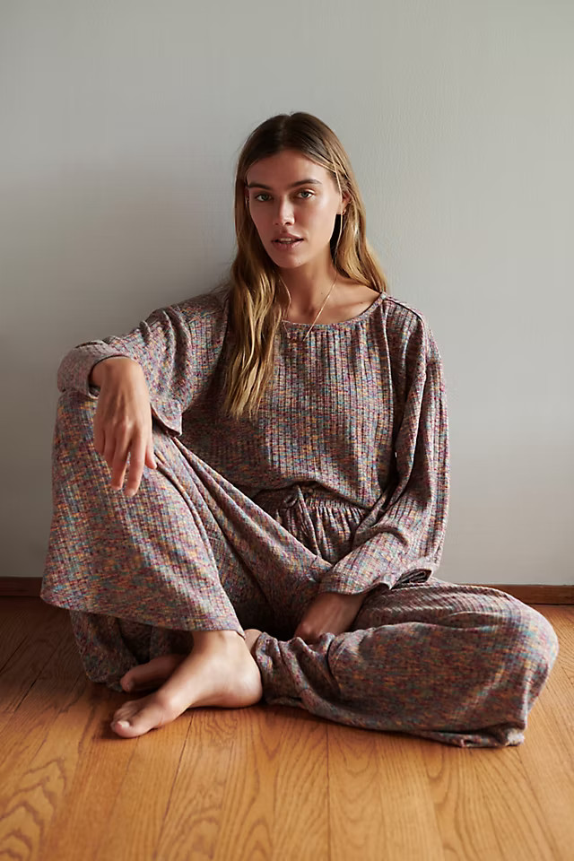 Daily Practice by Anthropologie Space-Dyed Flouncy Pullover | Anthropologie (US)