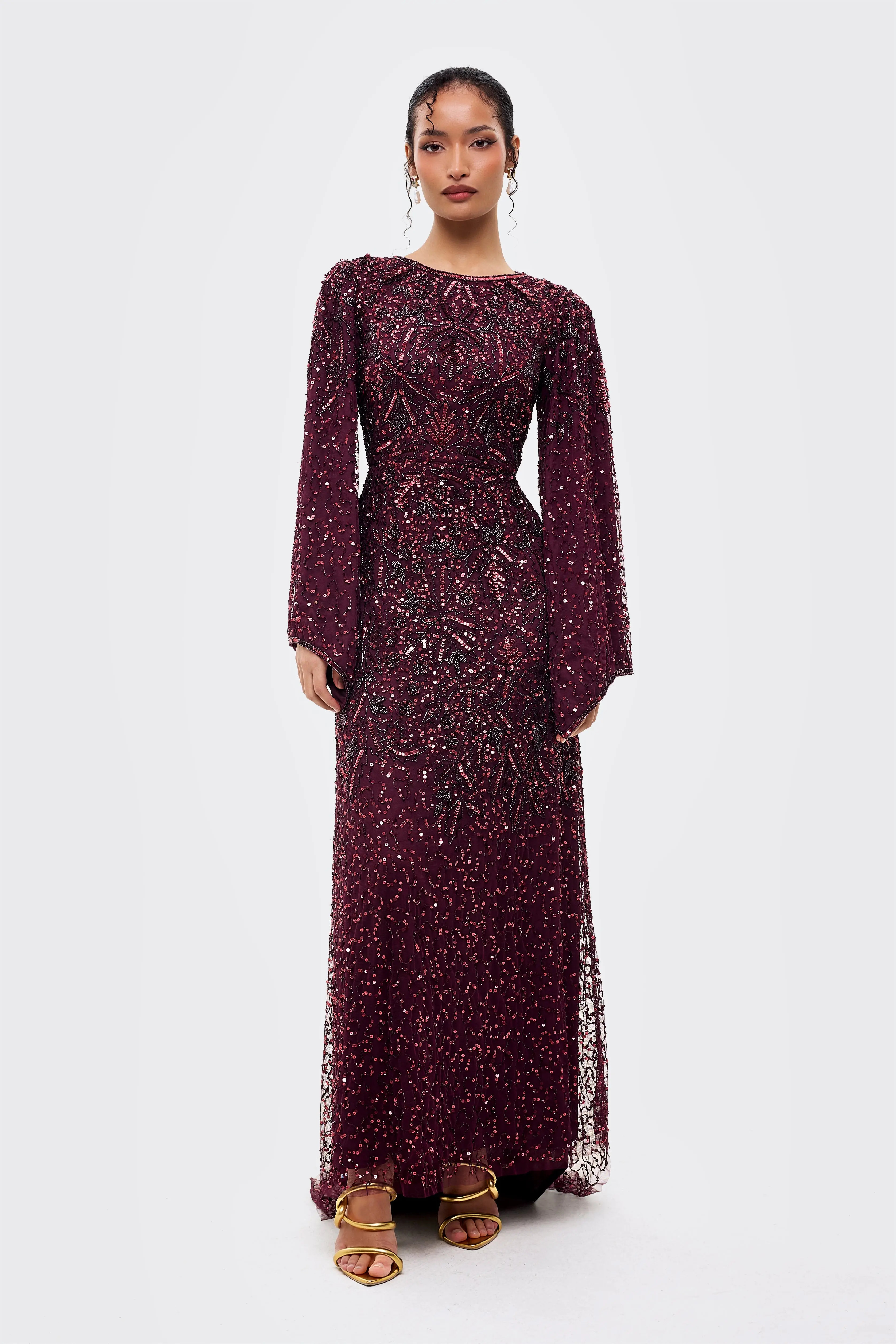 MARYISA Modest Embellished Sequins Gown (Women) | Nordstrom | Nordstrom