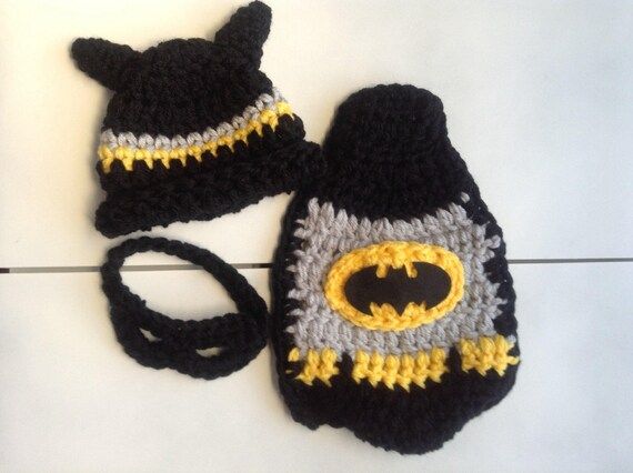 Crochet Baby Batman Newborn Photography Prop/Infant Halloween Costume/Baby Shower Gift/Super Hero... | Etsy (US)