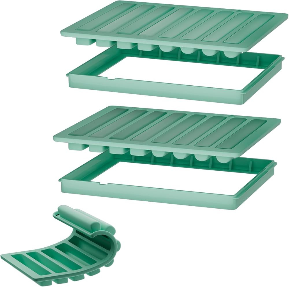 Water Bottle Ice Cube Trays for Freezer - Silicone Ice Stick Mold with Support Fame, Long Ice Cub... | Amazon (US)