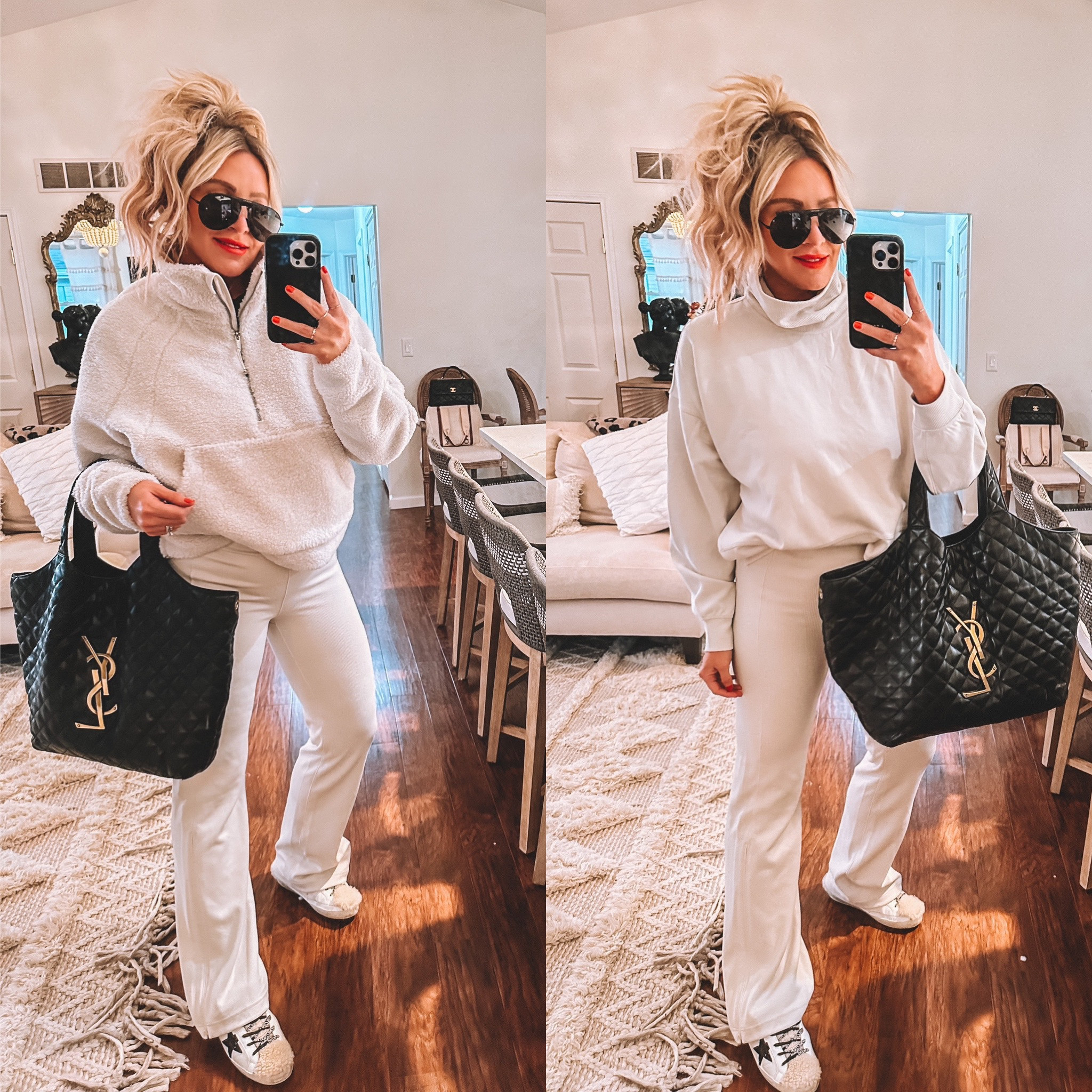 This color in leggings is we just restocked! Wearing a size 8 