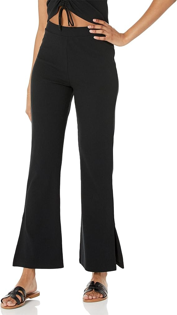 The Drop Women's Hunter Pull-On Ribbed Side Slit Flare Pant | Amazon (US)