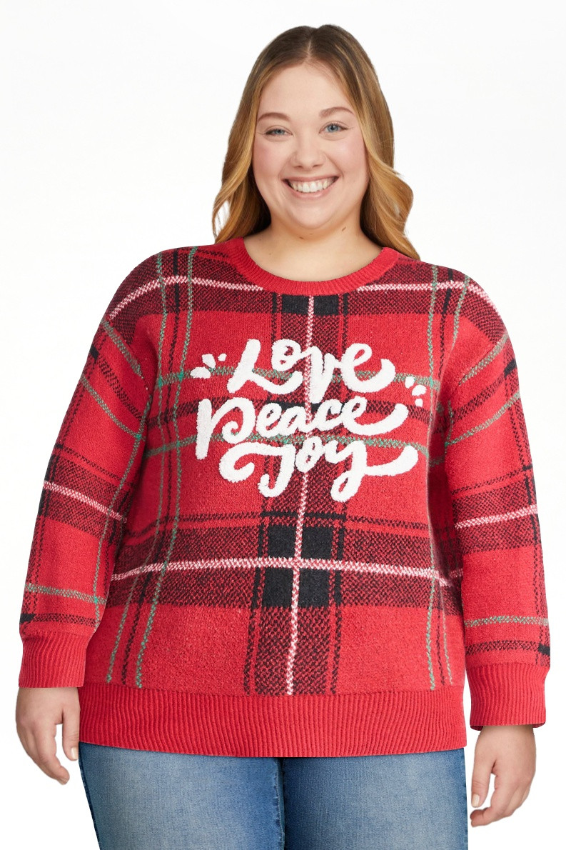 Holiday Time Women's and Women's Plus Pretty Christmas Sweater, Sizes XXS-3X | Walmart (US)