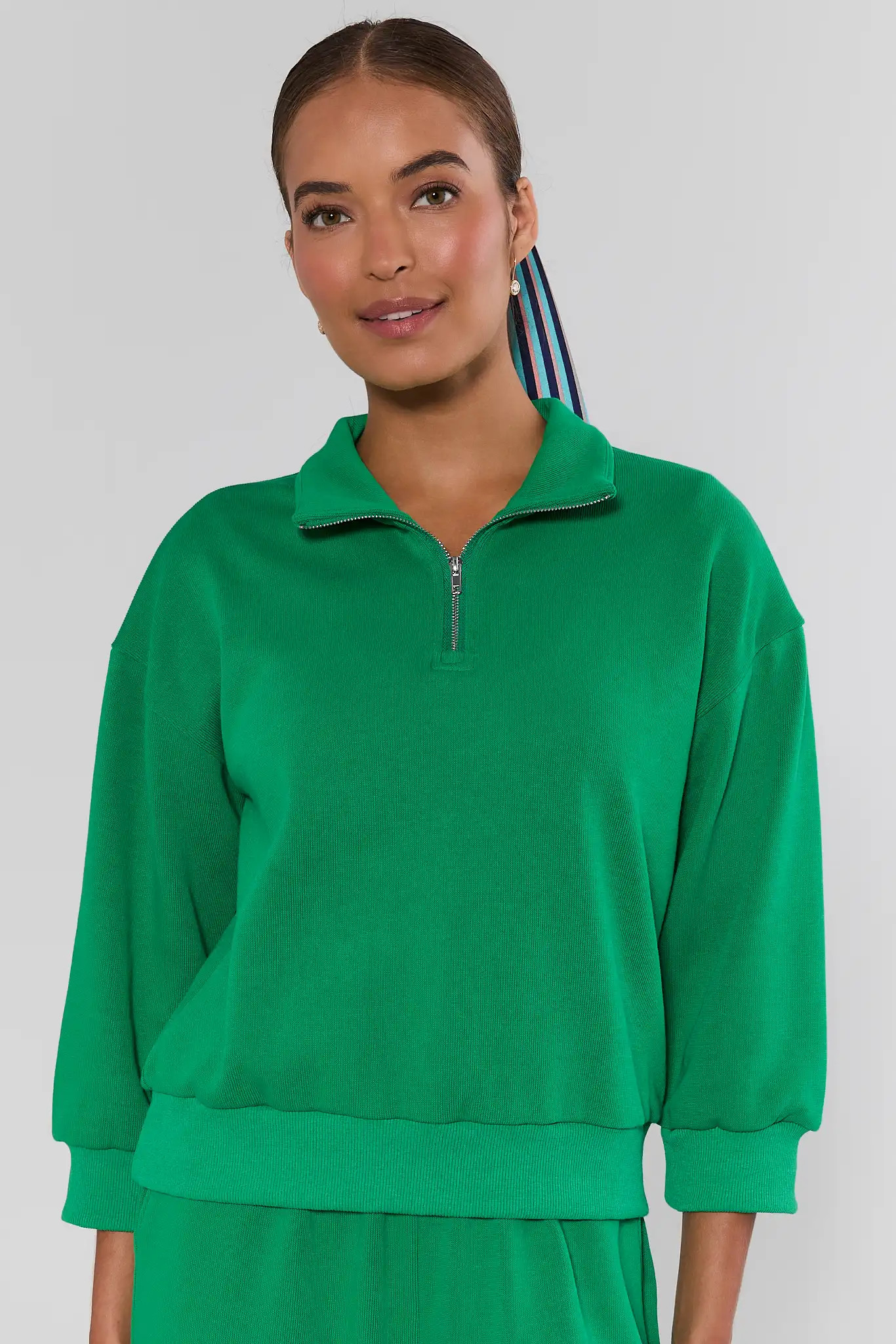 Green Quarter Zip Pullover | Avara