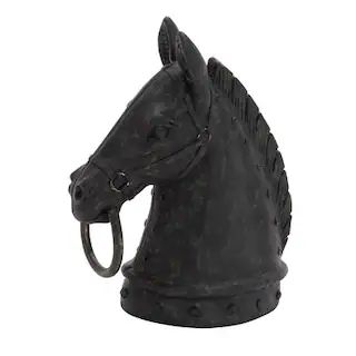 12" Black Polystone Horse Head Sculpture | Michaels Stores