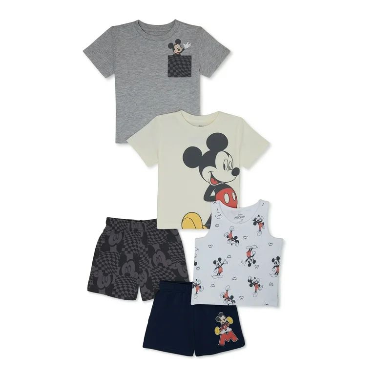 Mickey Mouse Toddler Boys Outfit Set, 5-Piece, Sizes 12M-5T | Walmart (US)