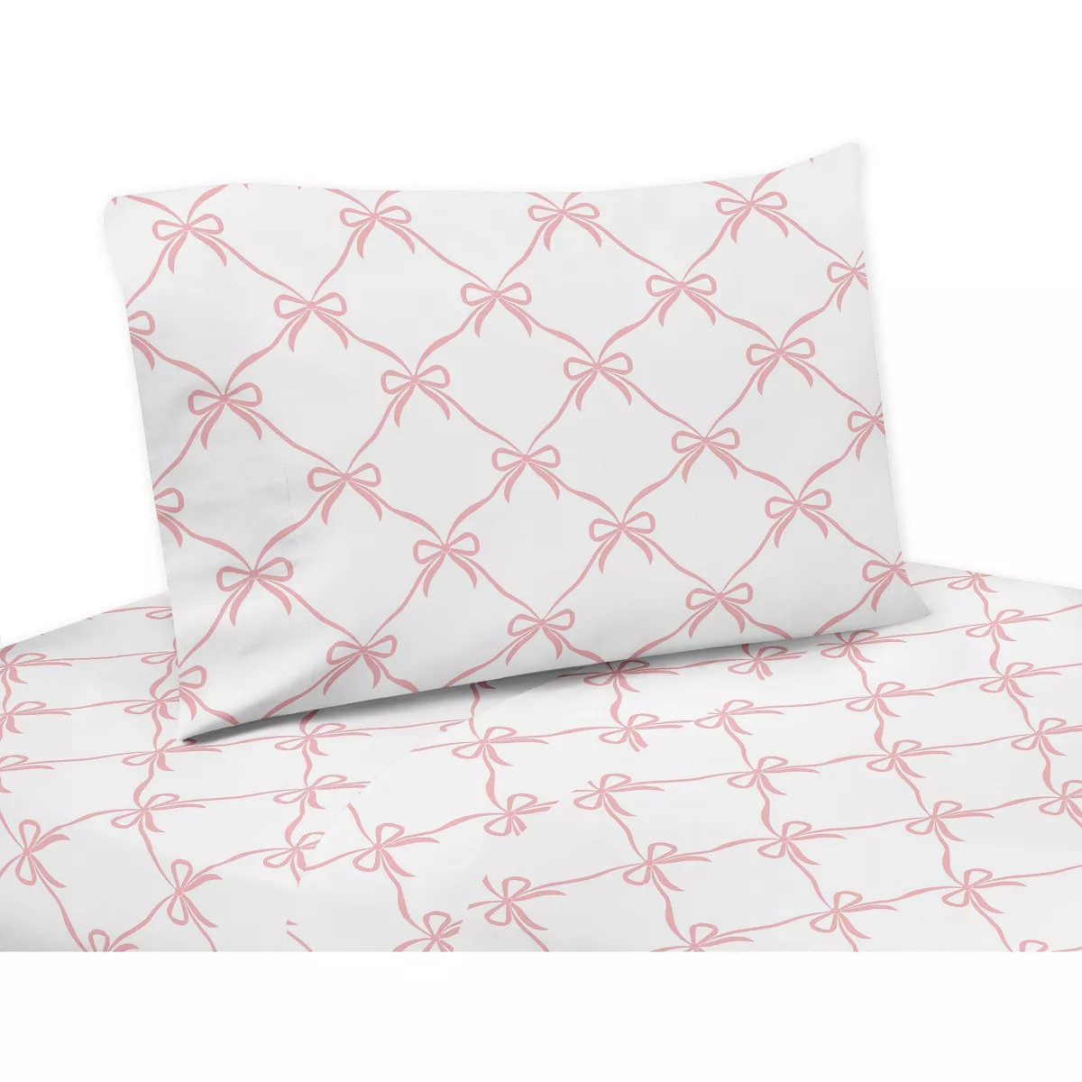 Sweet Jojo Designs Girl Kids Twin Sheet Set Ballerina and Ballet Bows Pink and White 3pc | Target