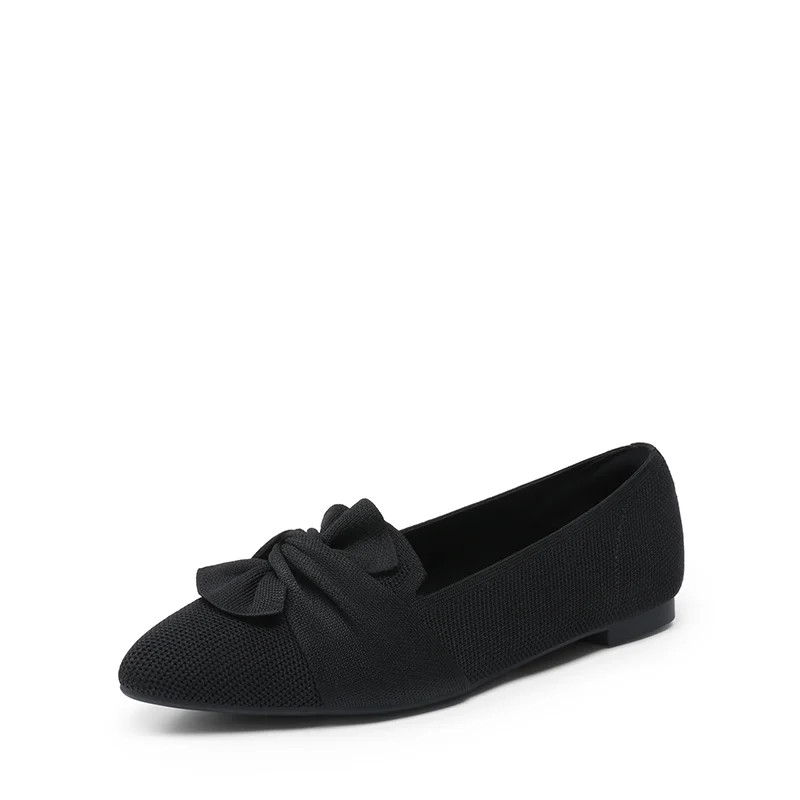 Ascenelle Women’s Foldable Bow Flats Knit Edition | Dream Pairs
