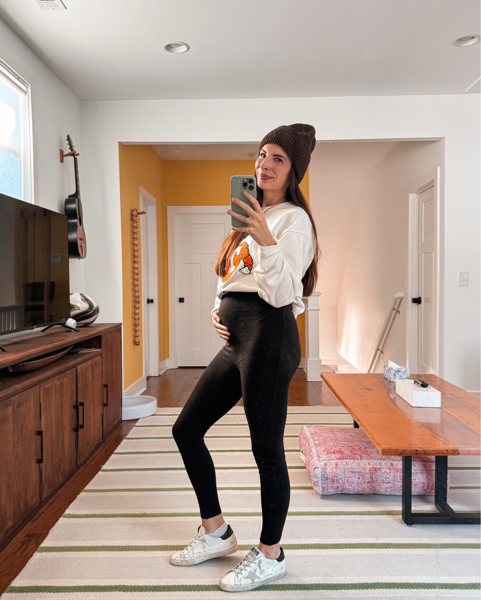 Tennessee vols OOTD featuring my favorite maternity leggings from @bumpsuit — everything I’ve ever gotten from there is amazing quality! I wore their clothing during my first pregnancy + now during my second pregnancy, its a no brainer that I keep reaching for anything Bumpsuit over and over! 

My sweatshirt is from @gamedaysocial — wearing size medium for reference. I LOVE this vintage patchwork style so much! 

#gamedaysocial #bumpsuit #gamedayoutfit #bumpfriendlygamedayoutfit 

#LTKActive #LTKBump #LTKTravel