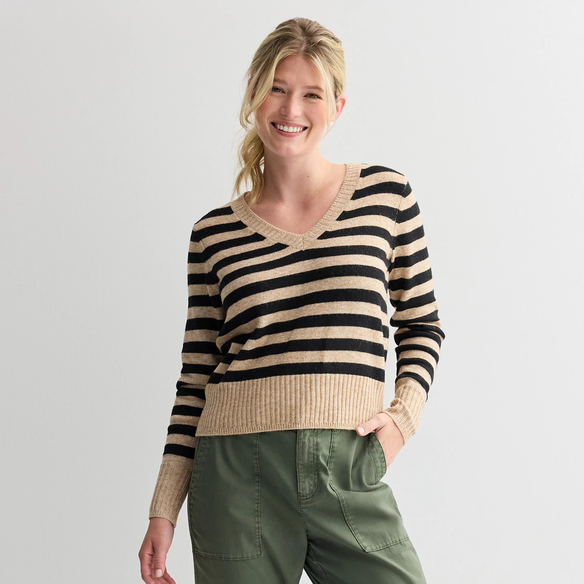Women's Sonoma Goods For Life® Lightweight V-Neck Sweater | Kohl's