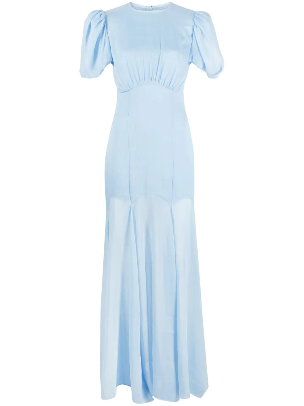 Aqua puff-sleeve maxi dress | Farfetch Global