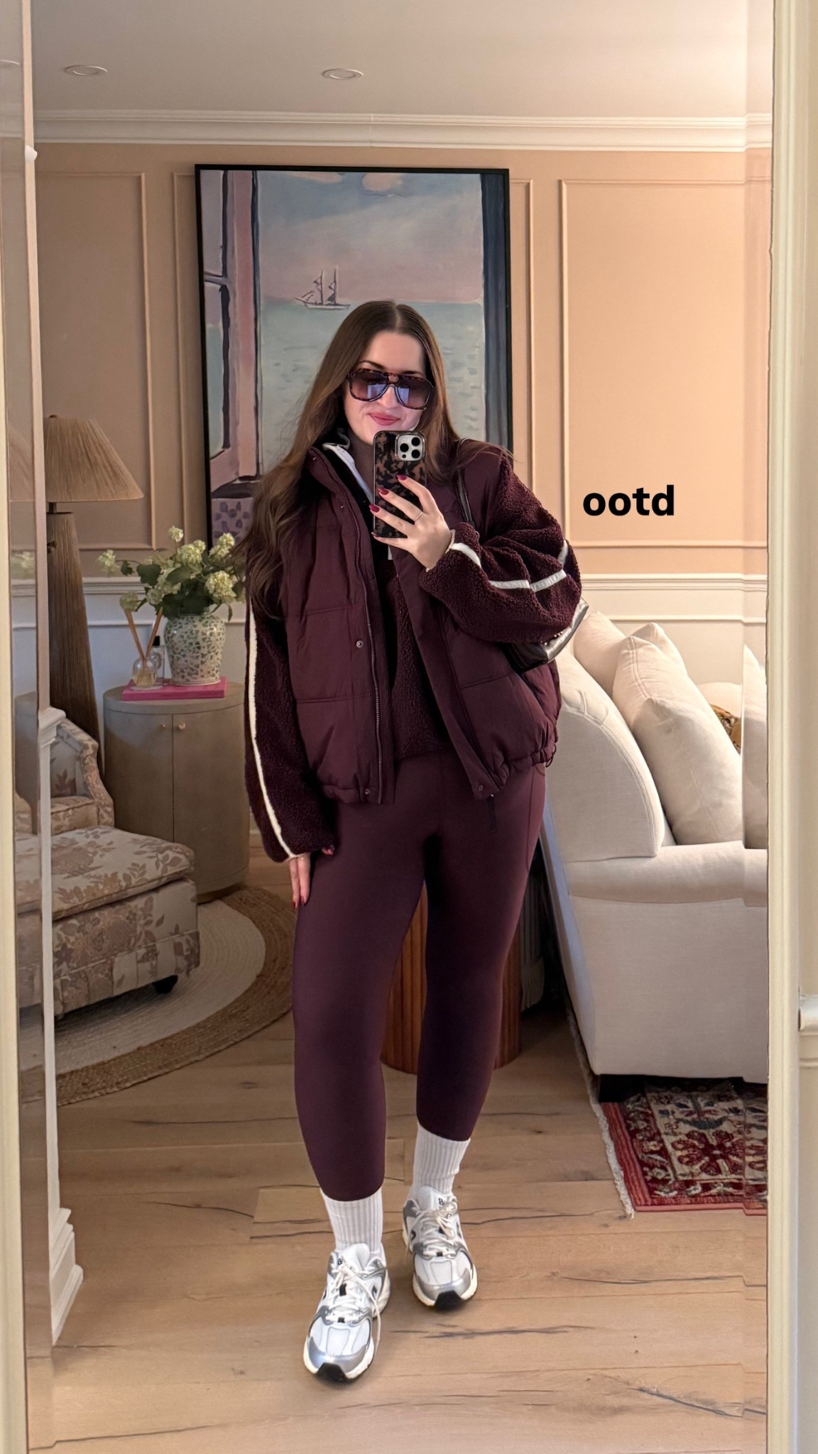 Activewear / fall winter casual outfit / weekend wear / leggings outfit / monochromatic / puffer vest / fleece Sherpa jacket / sporty look / everyday outfit / midsize 

Sizing: L in leggings / 2X in fleece / XL in vest 

#LTKwinter #LTKcurves #LTKmidsize