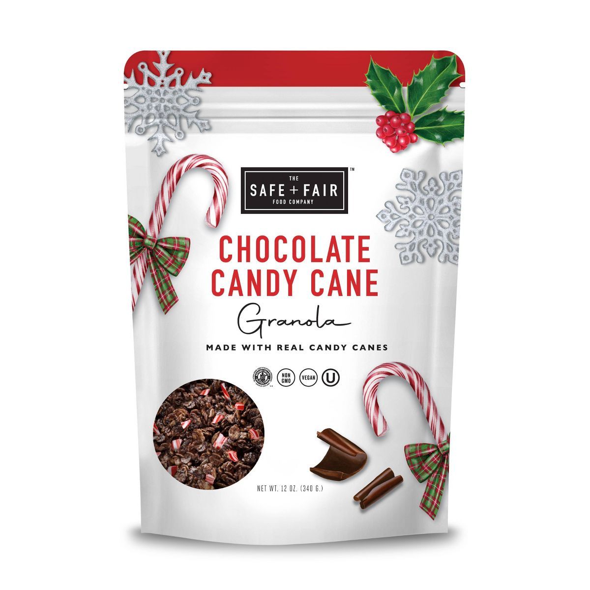 Safe + Fair Chocolate Candy Cane - Granola 12oz | Target