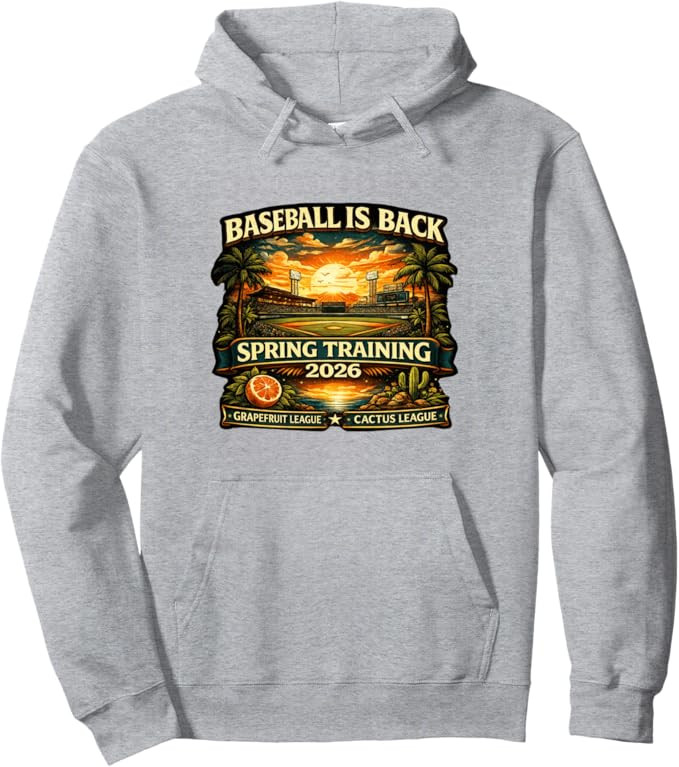 Spring Training Baseball Is Back 2026 Retro Stadium Sunset Pullover Hoodie | Amazon (US)