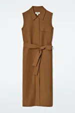 SLEEVELESS UTILITY MIDI SHIRT DRESS | COS (US)