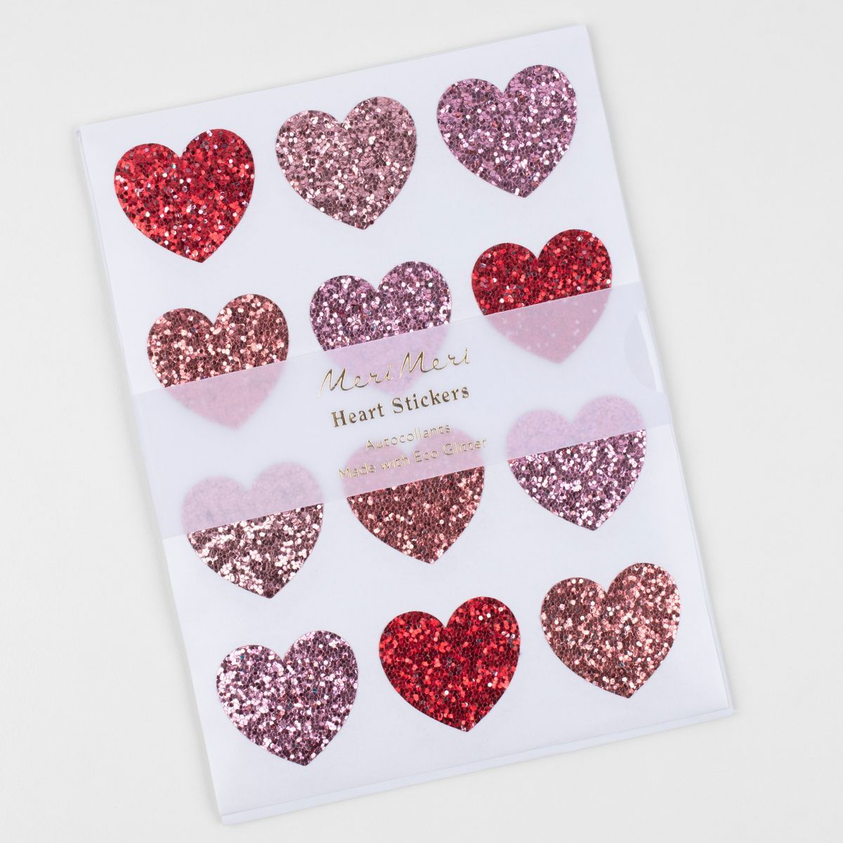 Meri Meri Glitter Heart Stickers (Pack of 8 sheets) - Valentine's Day | Target