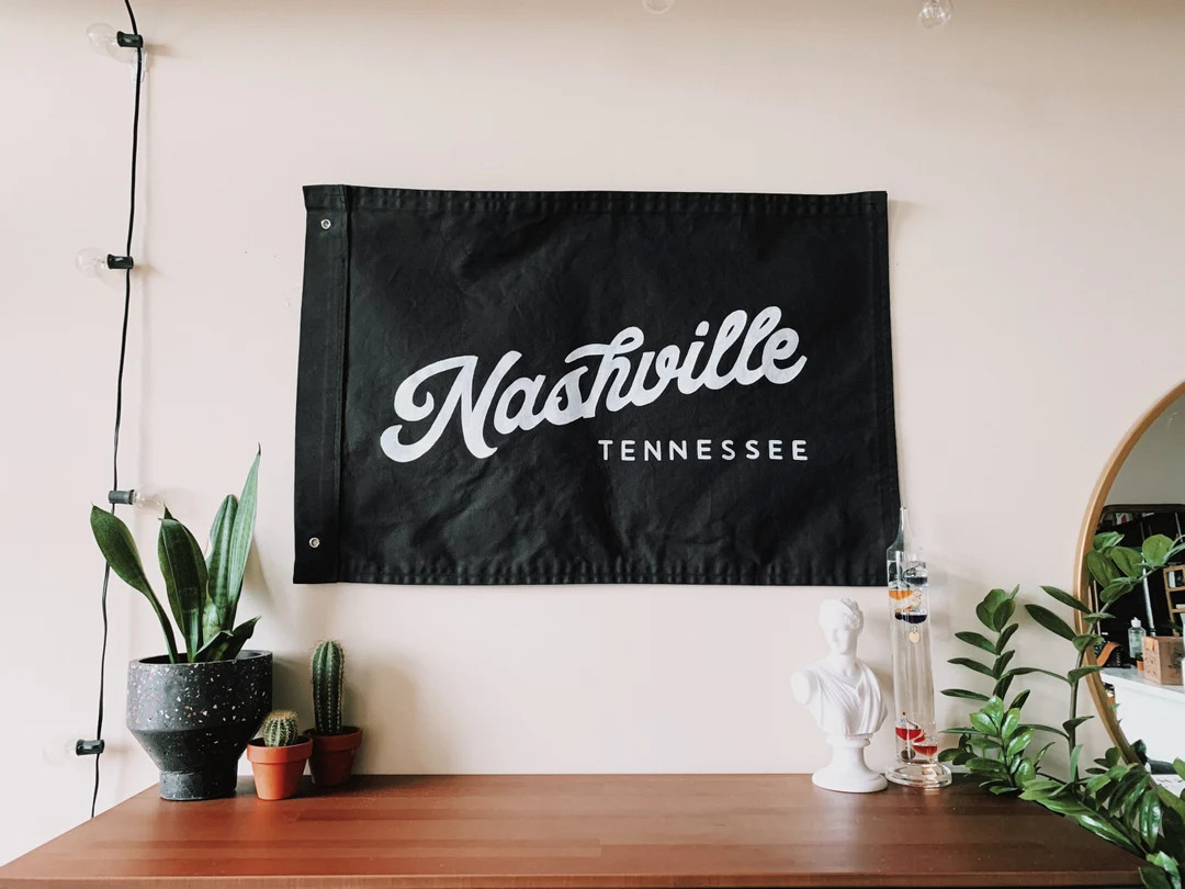 Custom Script Flag - Hand Painted - Cotton Canvas - Vintage - Wall Hanging - Banner - Tapestry - ... | Etsy (US)