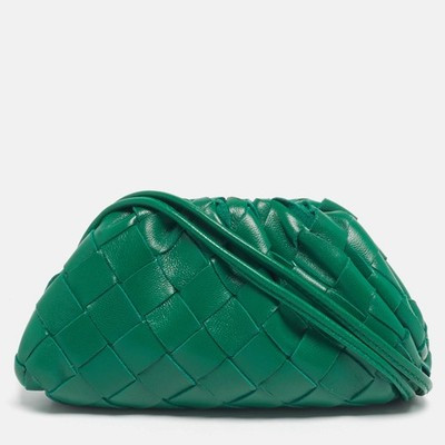Bottega Veneta Green Intrecciato Leather Extra Mini Pouch Bag | eBay | eBay US