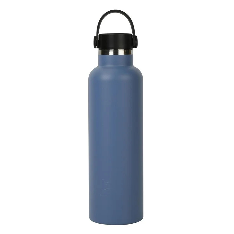 Ozark Trail 24 oz Stainless Steel Double Wall Water Bottle with Loop Handle, Indigo | Walmart (US)