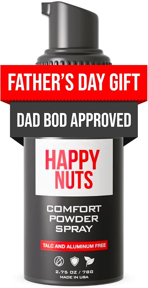 Happy Nuts Comfort Powder Spray: Anti Chafing & Mens Deodorant, Aluminum-Free, Sweat and Odor Con... | Amazon (US)