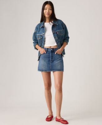 Levis Premium Womens Icon Cotton Denim Skirt | Macy's
