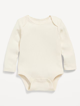 Unisex Long-Sleeve Rib-Knit Bodysuit for Baby | Old Navy (US)