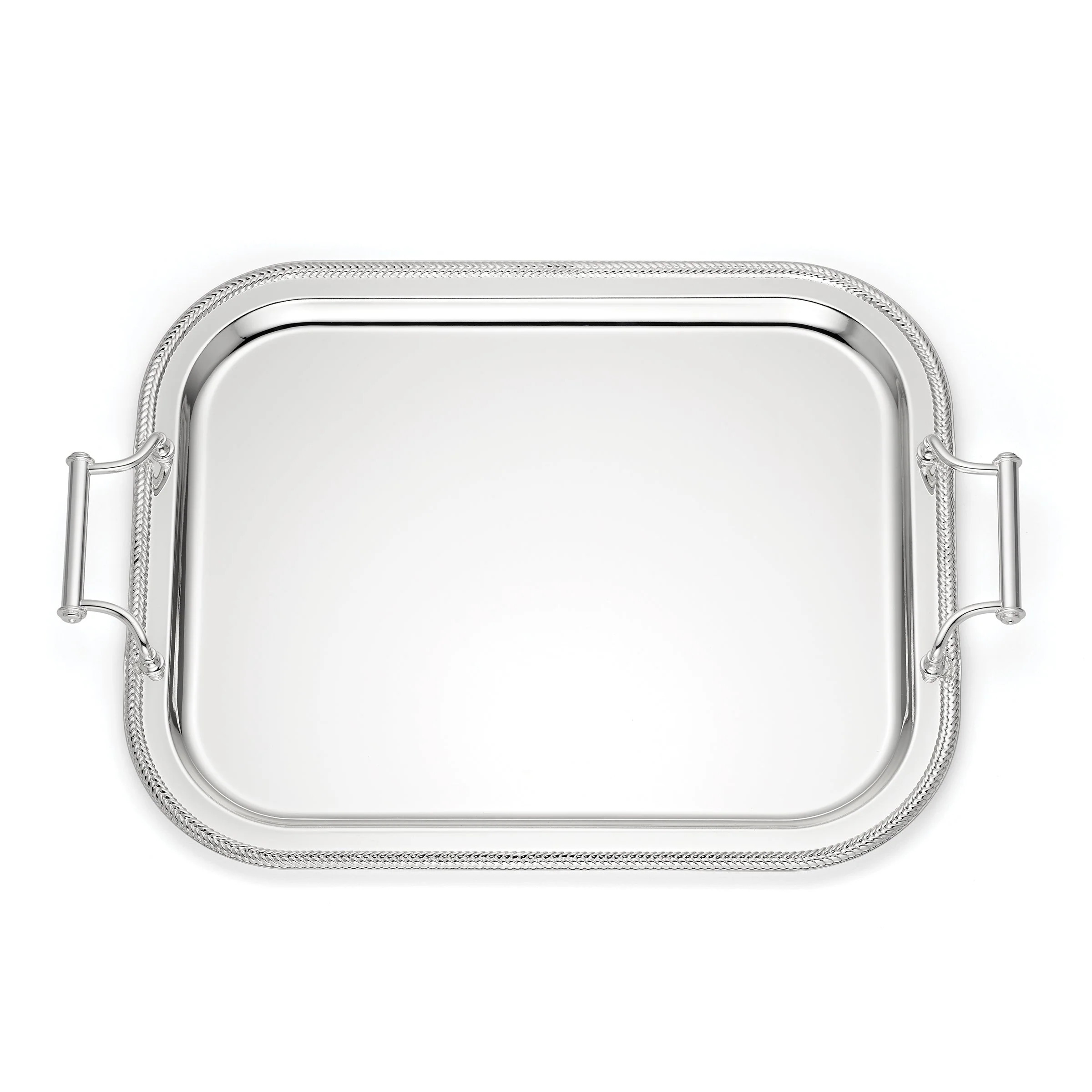 Rectangle Silverplate Tray With Handles | Lenox