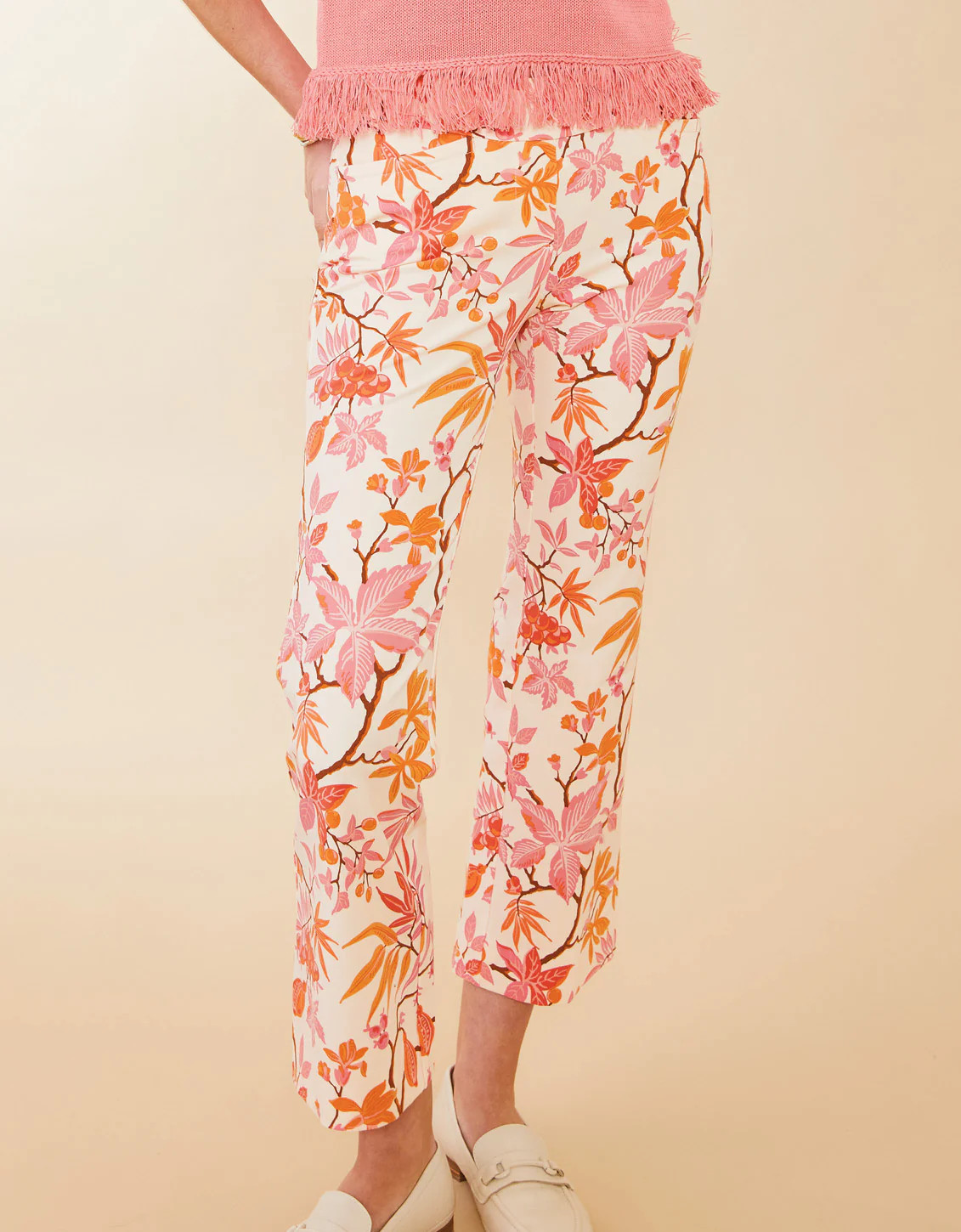 Maren Kick Flare Pant Richmond Hill Honeysuckle Cream | Spartina 449