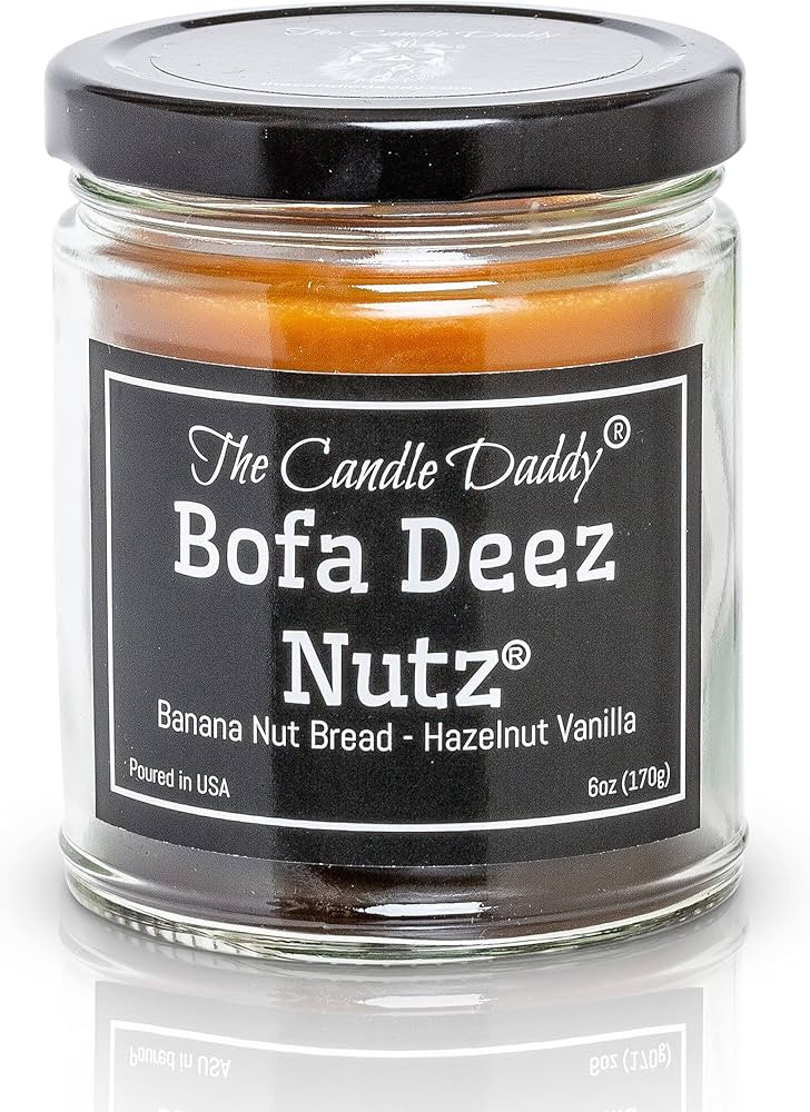 Bofa Deez Nutz- Funny- Banana Nut Bread n Hazelnut Vanilla- Scented Candle- Double Pour- 6 Ounce-... | Amazon (US)