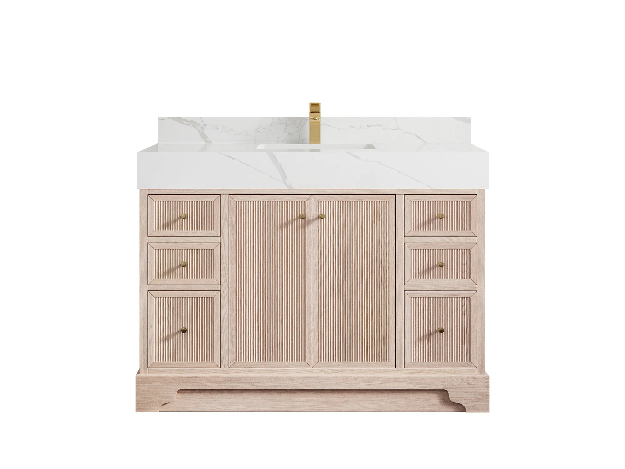 48'' Single Bathroom Vanity with Quartz Top | Wayfair North America