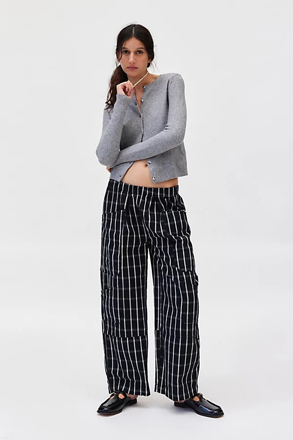 BDG Charlie Gingham Wide-Leg Pant in Black, Women's at Urban Outfitters | Urban Outfitters (US and RoW)